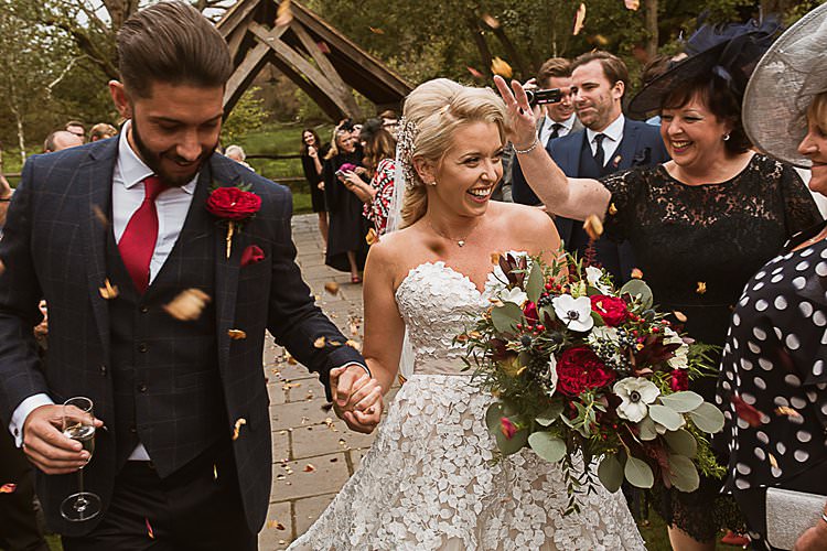 Confetti Beautiful Vibrant Dark Red Autumn Wedding http://thespringles.com/