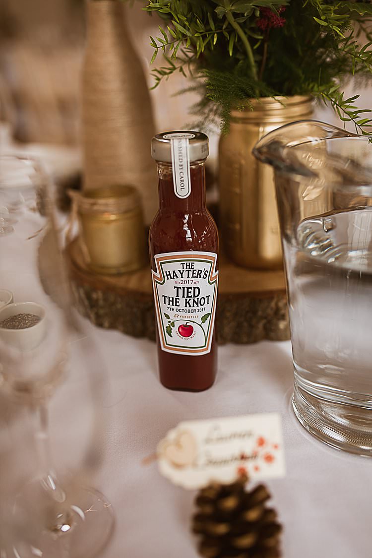 Personalised Ketchup Beautiful Vibrant Dark Red Autumn Wedding http://thespringles.com/