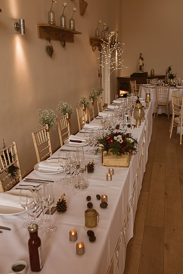 Top Tables Gold Candles Beautiful Vibrant Dark Red Autumn Wedding http://thespringles.com/
