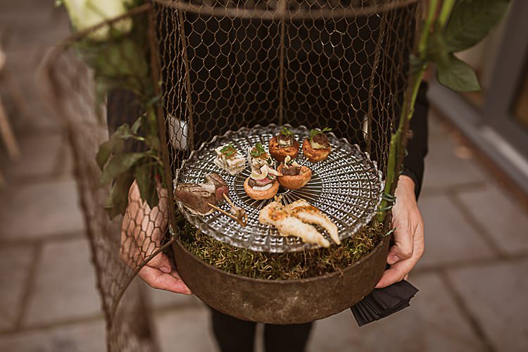 Canapes Beautiful Vibrant Dark Red Autumn Wedding http://thespringles.com/