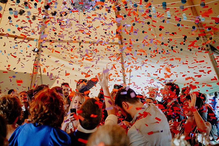 Confetti Bomb Dancefloor Mega Laid Back Festival Party Wedding http://www.jessicawilliams.photography/