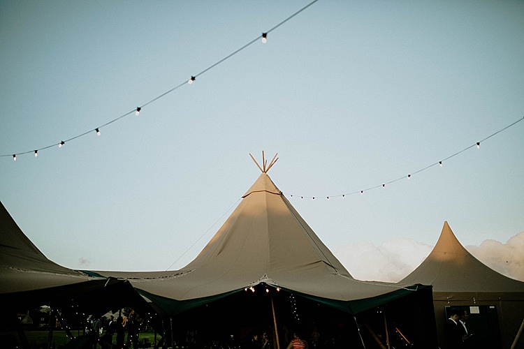 Tipis Festoon Lights Mega Laid Back Festival Party Wedding http://www.jessicawilliams.photography/