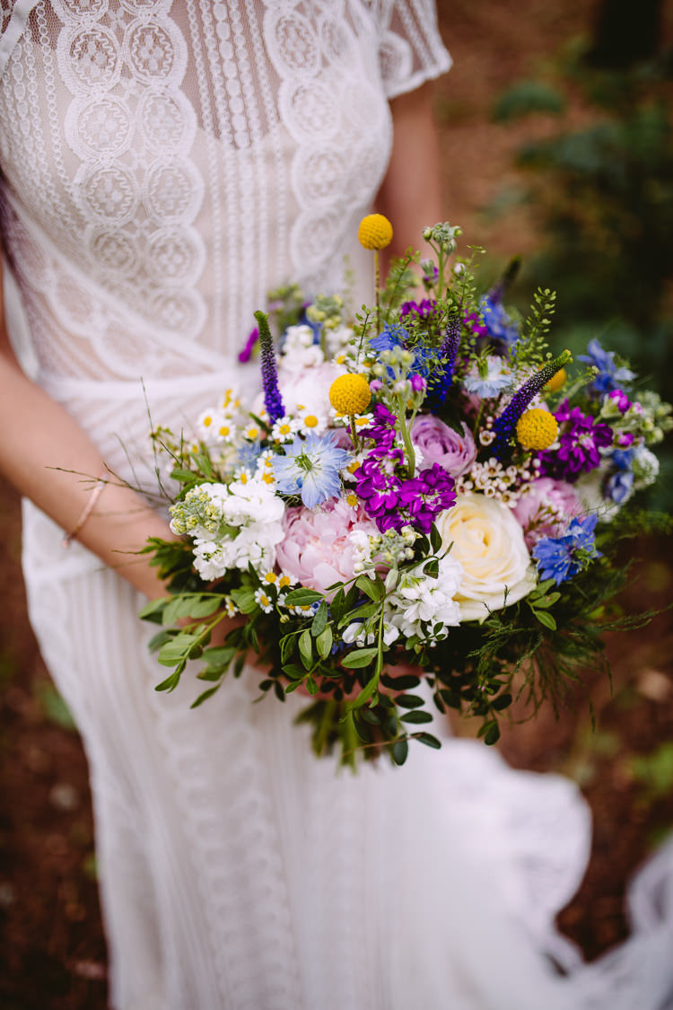 Bouquet Flowers Bride Bridal Peonies Cornflower Stocks Daisies Roses Craspedia Geenery Gorgeous Gold Navy Wow Factor Wedding http://hayleybaxterphotography.com/