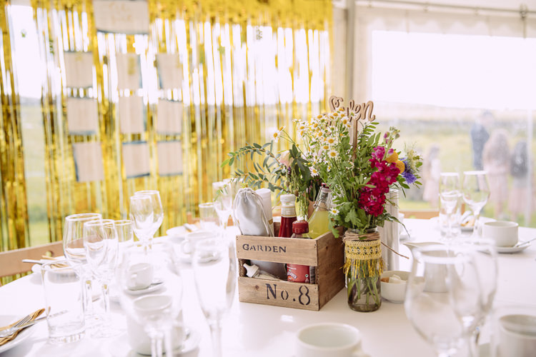 Jar Flowers Centrepiece Gorgeous Gold Navy Wow Factor Wedding http://hayleybaxterphotography.com/