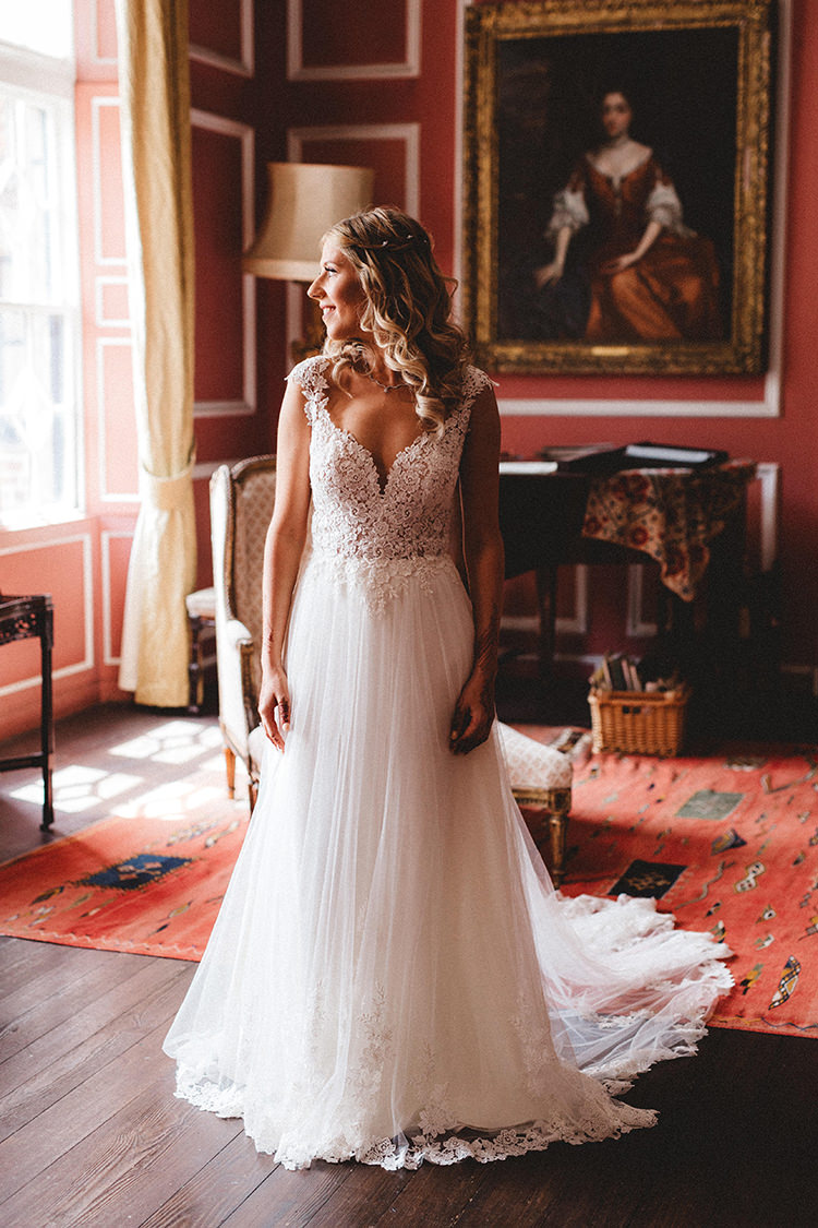 Essense of Australia Lace Tulle Dress Gown Straps Bride Bridal English Country Garden Wedding Colourful Indian Party https://www.maytreephotography.co.uk/