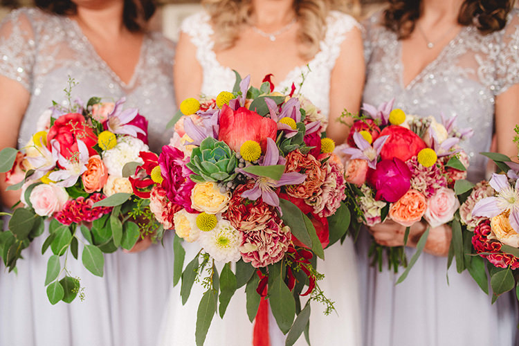 Bouquet Flowers Bright Peony Succulent Bride Bridal Bridesmaids English Country Garden Wedding Colourful Indian Party https://www.maytreephotography.co.uk/