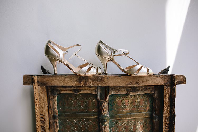 Gold Rachel Simpson Shoes Tropical Countryside Tipi Wedding https://parkershots.com/