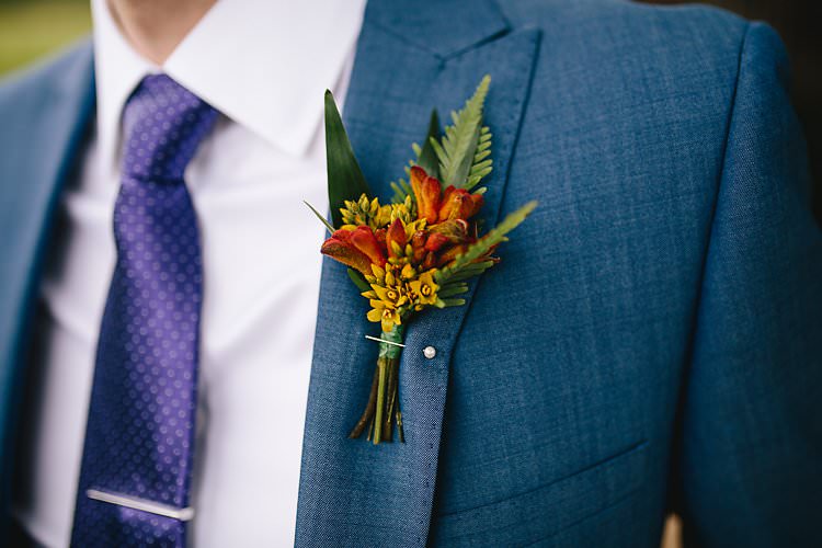 Groom Buttonhole Tropical Countryside Tipi Wedding https://parkershots.com/