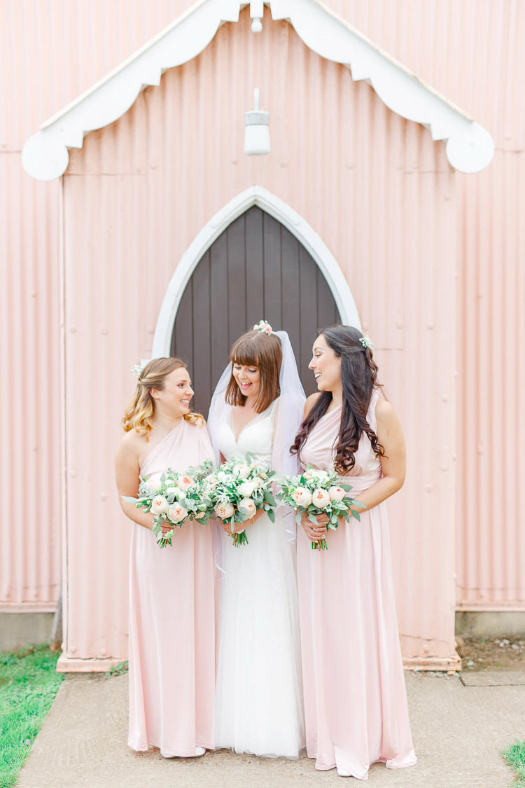 Long Maxi Bridesmaid Dreses Multiway Light Airy Pretty Pastel Pink Wedding http://whitestagweddings.com/