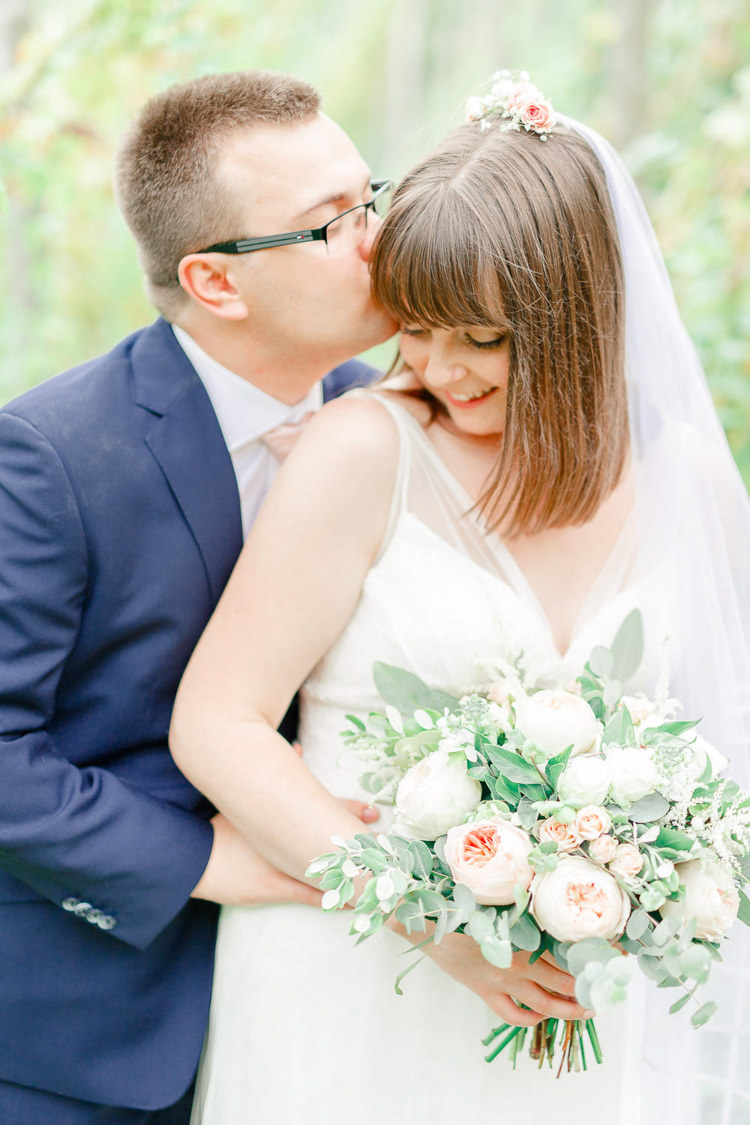 Rose Eucalyptus Bouquet Flowers Bride Bridal Light Airy Pretty Pastel Pink Wedding http://whitestagweddings.com/