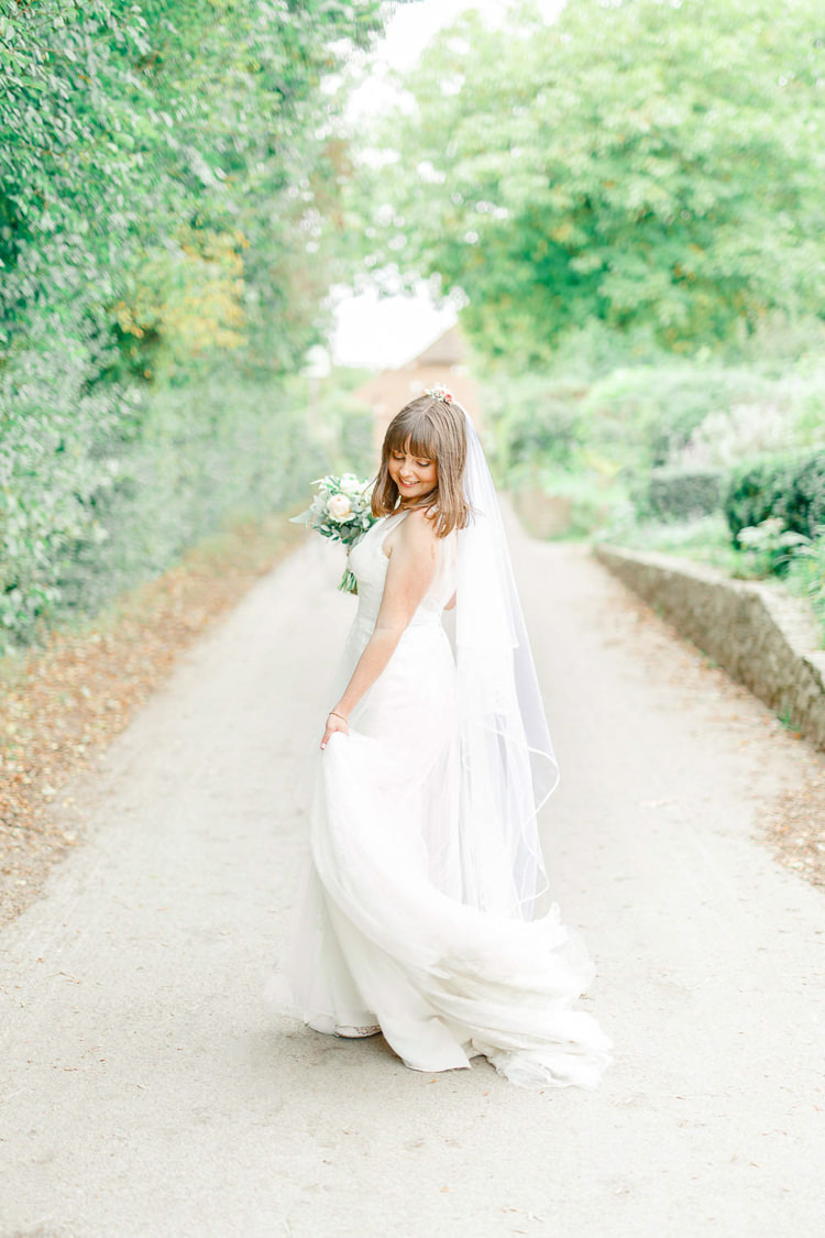 Essense Australia Tulle Dress Gown Bride Bridal Veil Light Airy Pretty Pastel Pink Wedding http://whitestagweddings.com/