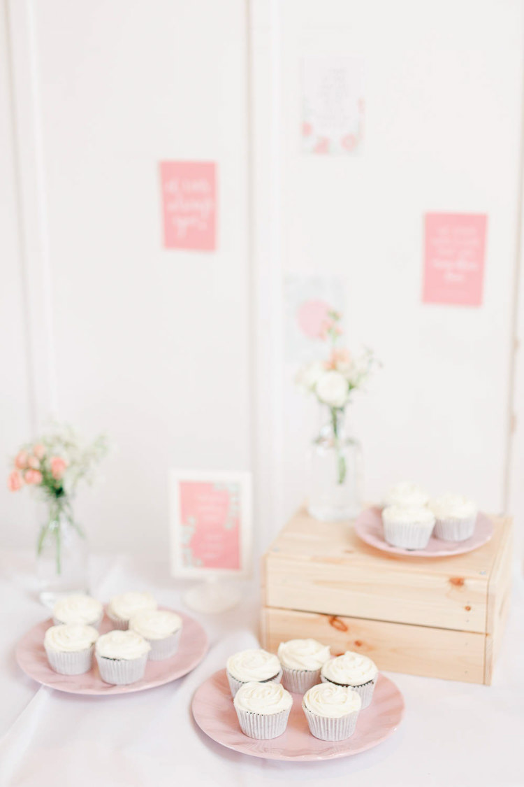 Cupcakes Light Airy Pretty Pastel Pink Wedding http://whitestagweddings.com/