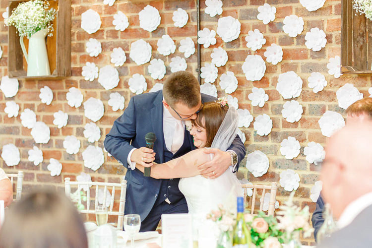 Flower Wall Top Table Backdrop Light Airy Pretty Pastel Pink Wedding http://whitestagweddings.com/