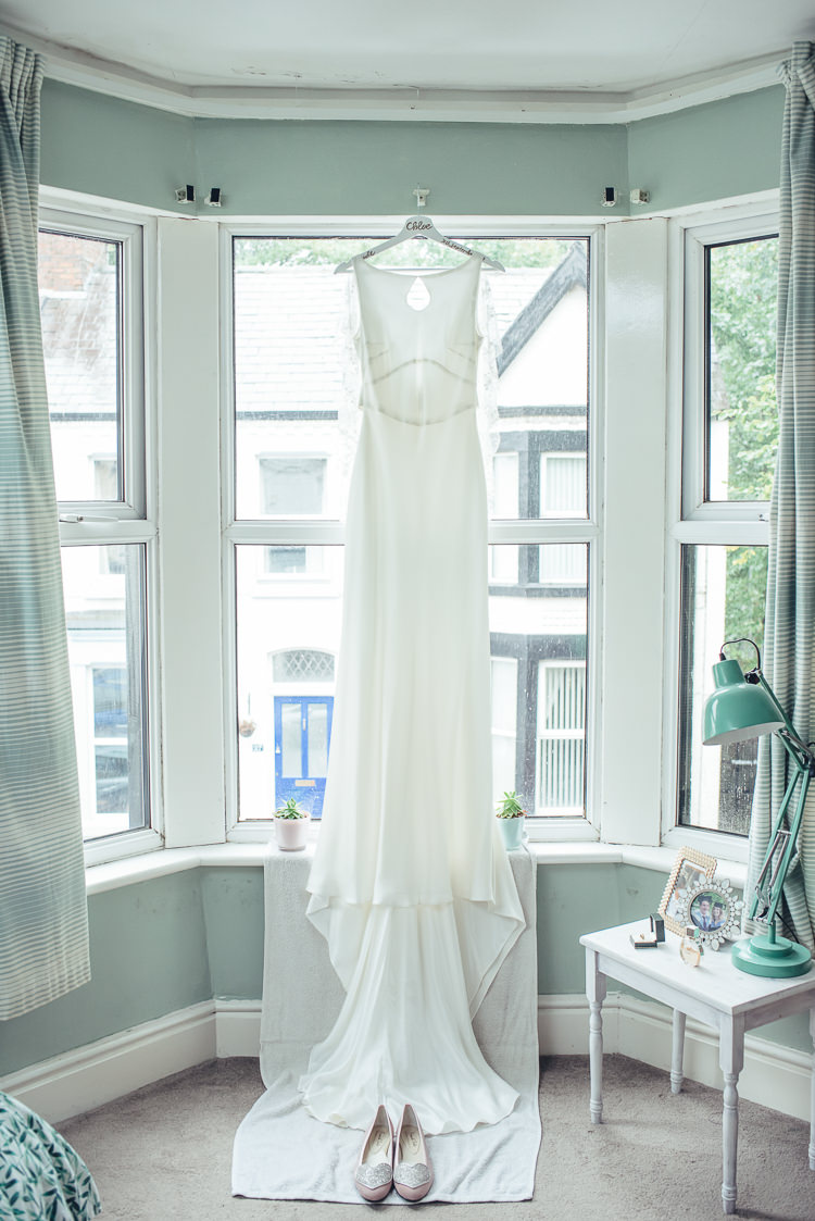 Bride Dress Silk White Caped Train Keyhole Flat Blush Pink Shoes Heart | Greenery Burgundy City Autumn Wedding http://lisahowardphotography.co.uk/