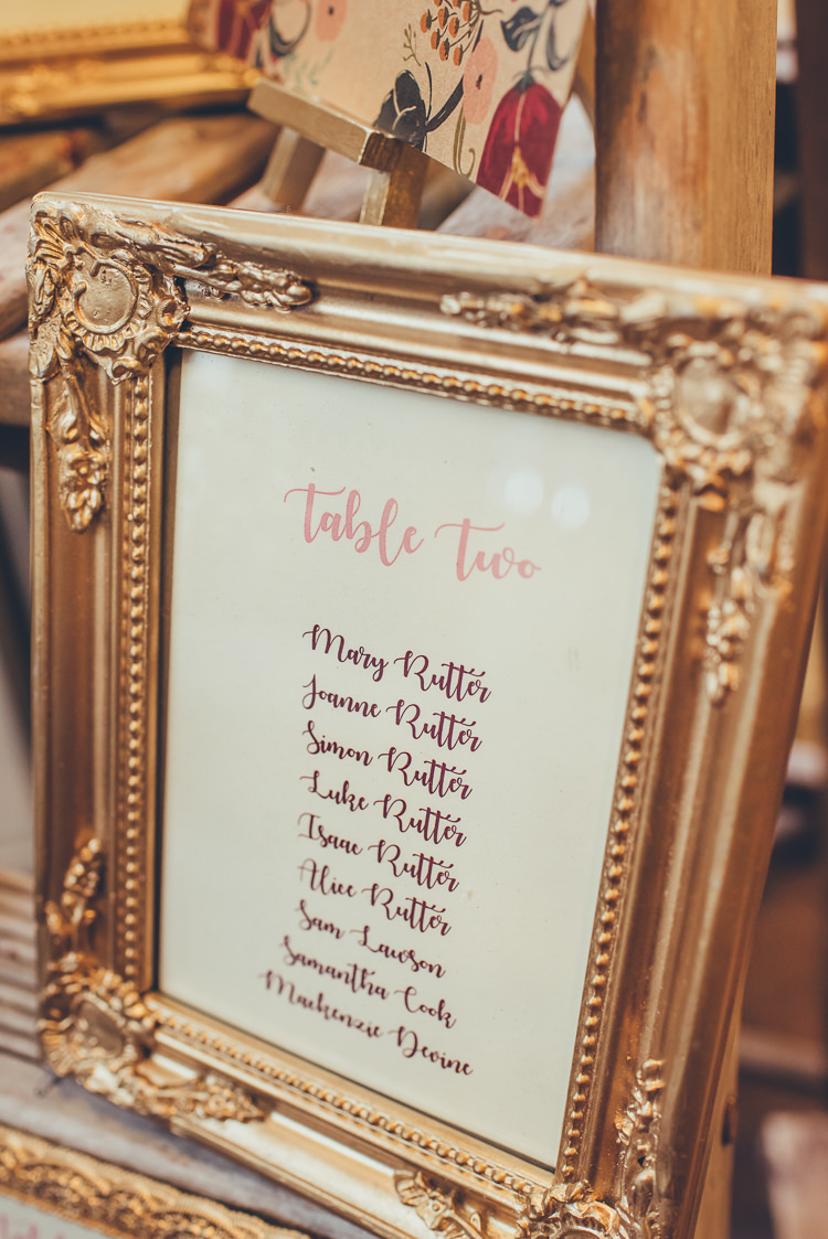 Rustic Industrial DIY Ladder Table Plan Gold Frames Find Your Seat | Greenery Burgundy City Autumn Wedding http://lisahowardphotography.co.uk/