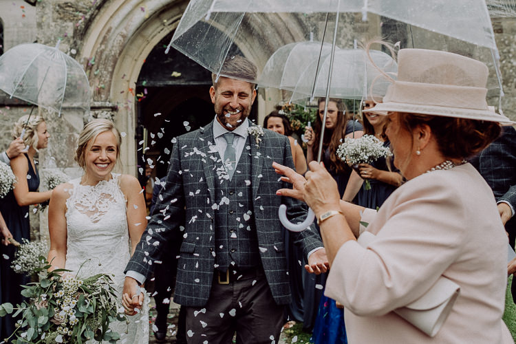 Confetti Throw Stylish Rainy Festival Wedding http://albatrossandmariner.co.uk/