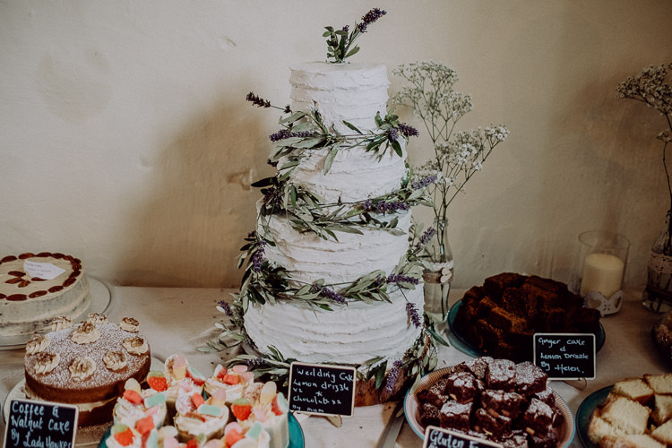 Rustic Buttercream Cake Greenery Stylish Rainy Festival Wedding http://albatrossandmariner.co.uk/