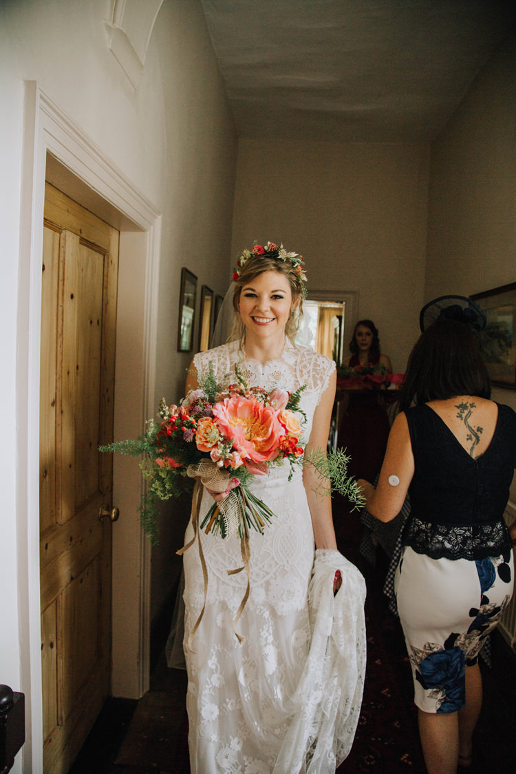 Cheyenne Gown Dress Bride Bridal Lace Buttons Claire Pettibone Orange Country Barn Wedding http://www.meganduffield.com/