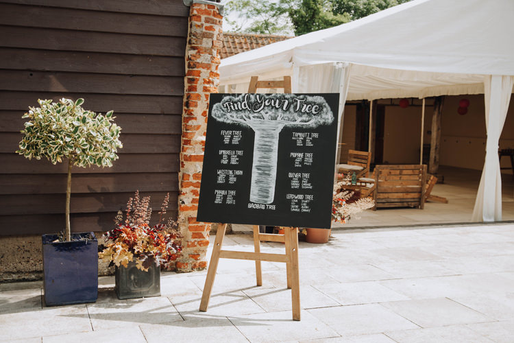 Tree Black Chalk Board Seating Plan Table Chart Orange Country Barn Wedding http://www.meganduffield.com/