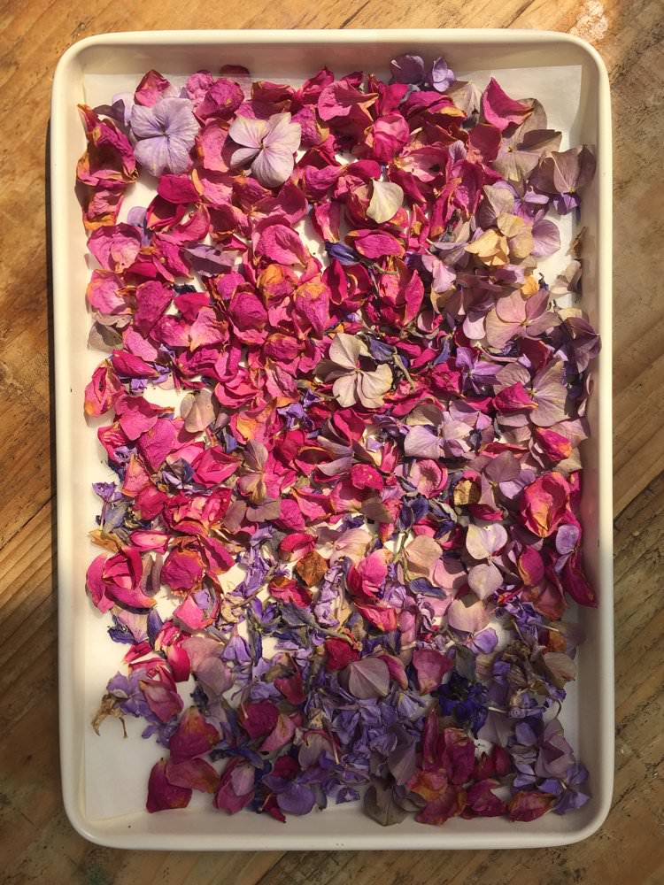 Confetti DIY How To Wedding Petal Flower Drying Tutorial