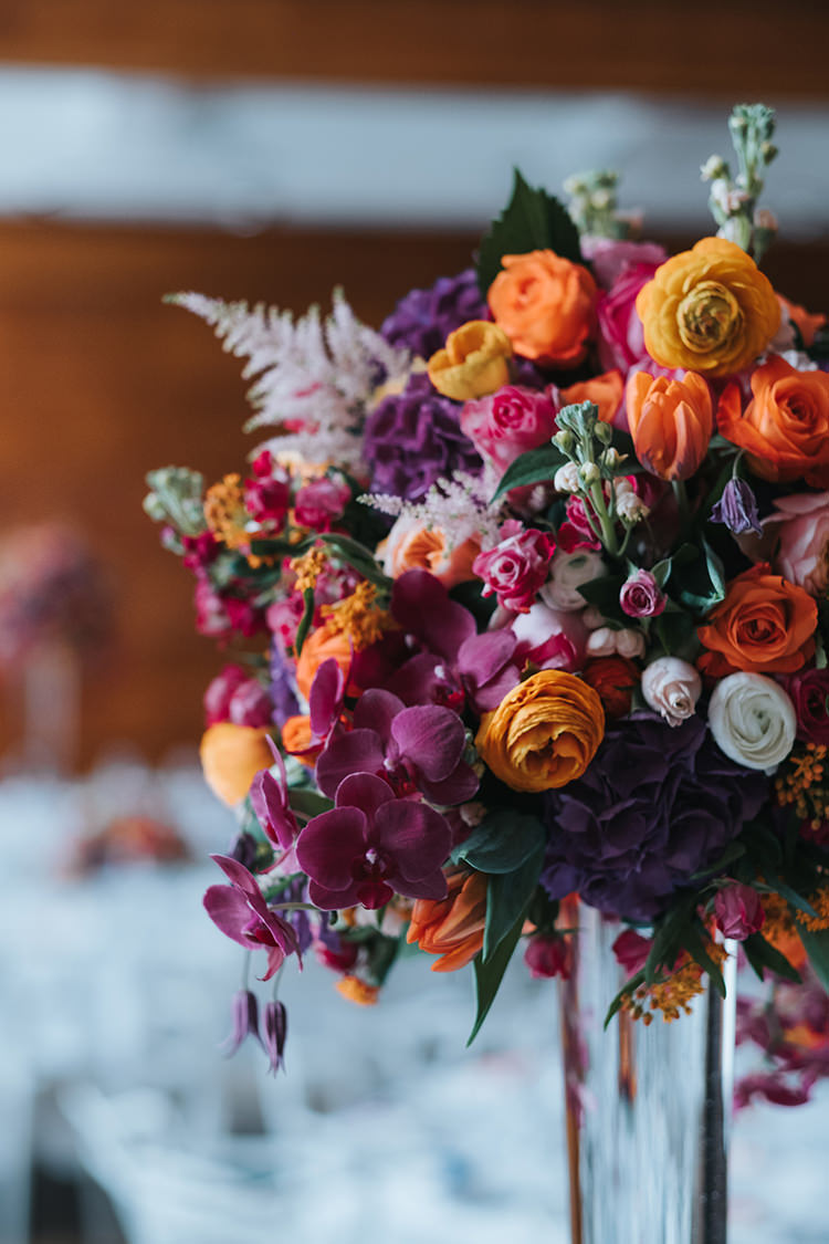 Flowers Floral Multicolour Colourful Purple Orange Pink Rose Peony Stocks Modern Artistic Colour Pop City Wedding http://missgen.com/
