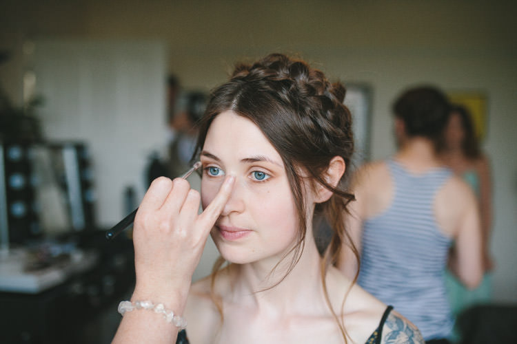 Hair Make Up Beauty Skin Bride Bridal Happy DIY Woodland Wedding http://www.elliegracephotography.co.uk/