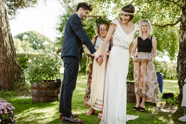 Vegan Handfasting Summer Garden Party Wedding https://www.elliegillard.co.uk/
