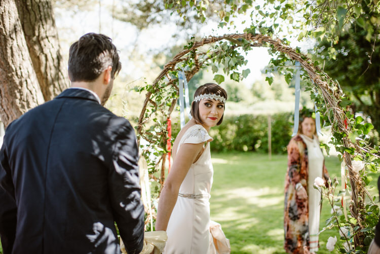 Hazel Arch Backdrop Vegan Handfasting Summer Garden Party Wedding https://www.elliegillard.co.uk/