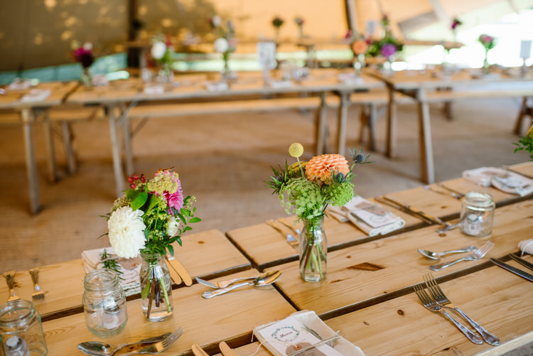 Bottle Flowers Table Decor Vegan Handfasting Summer Garden Party Wedding https://www.elliegillard.co.uk/