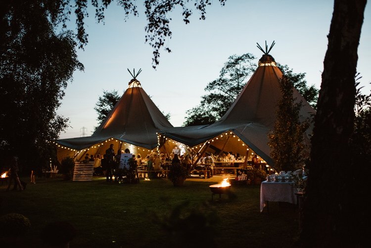 Tipi Festoon Lights Fairy Evening Vegan Handfasting Summer Garden Party Wedding https://www.elliegillard.co.uk/