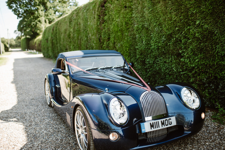 Classic Car Morgan Vegan Handfasting Summer Garden Party Wedding https://www.elliegillard.co.uk/