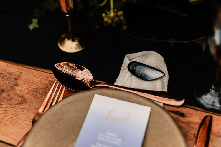 Magical Fairy Lit Blue Gold Winter Wedding Ideas https://sarahbrookesphotography.com/