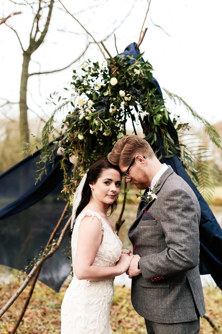 Magical Fairy Lit Blue Gold Winter Wedding Ideas https://sarahbrookesphotography.com/