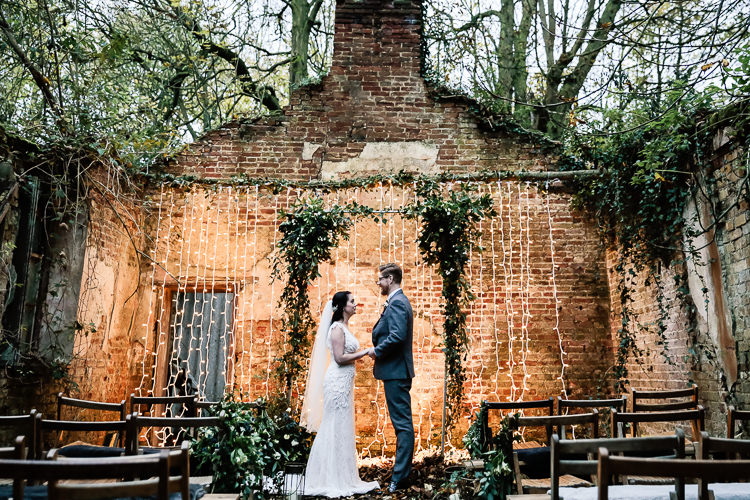 Magical Fairy Lit Blue Gold Winter Wedding Ideas https://sarahbrookesphotography.com/