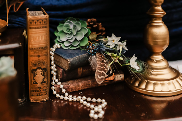 Magical Fairy Lit Blue Gold Winter Wedding Ideas https://sarahbrookesphotography.com/