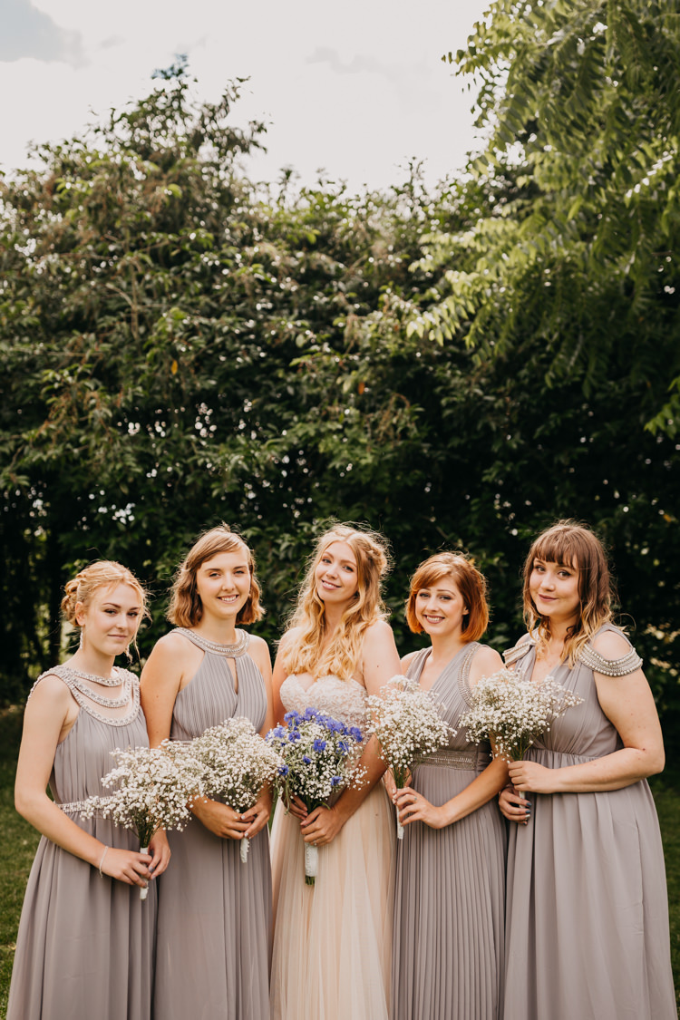 Rustic Relaxed Cornflower Blue Barn Wedding