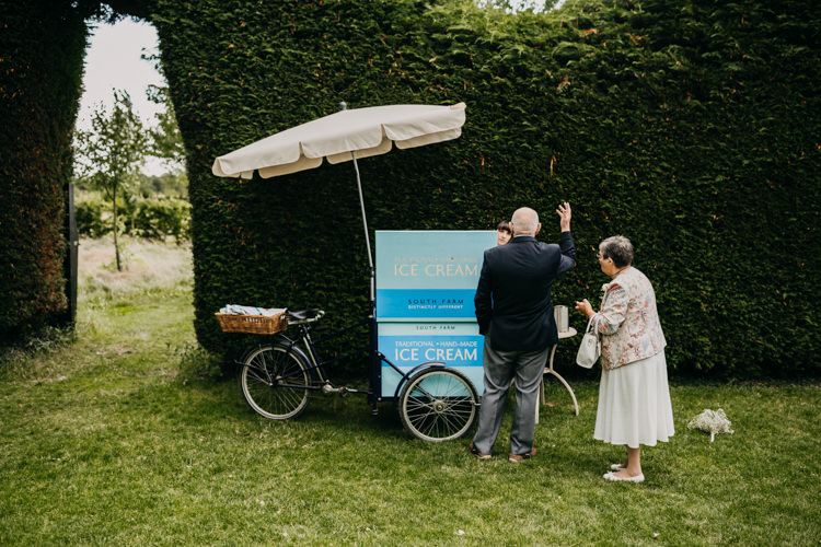 South Farm Ice Cream Summer Outdoors Garden Woodland Farm | Rustic Relaxed Cornflower Blue Barn Wedding http://www.peterhugophotography.com/