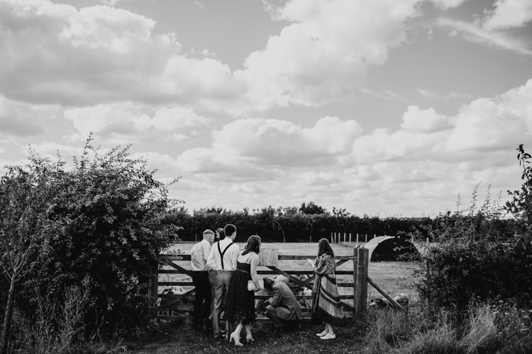 Farm Animals Outdoor Garden Woodland Countryside Enclosure | Rustic Relaxed Cornflower Blue Barn Wedding http://www.peterhugophotography.com/