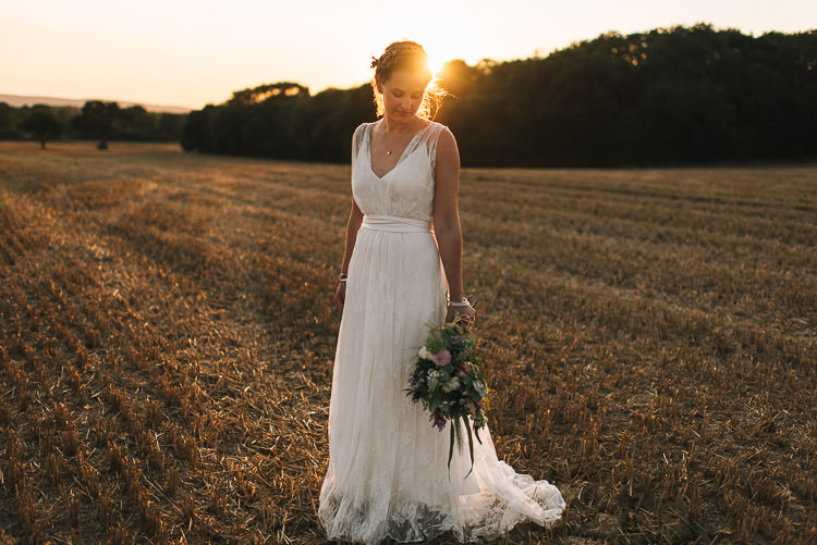 Lace Dress Gown Bride Bridal Charlie Brear Straps Sash Festival Bohemian Glamping Wedding https://theshannons.photography/
