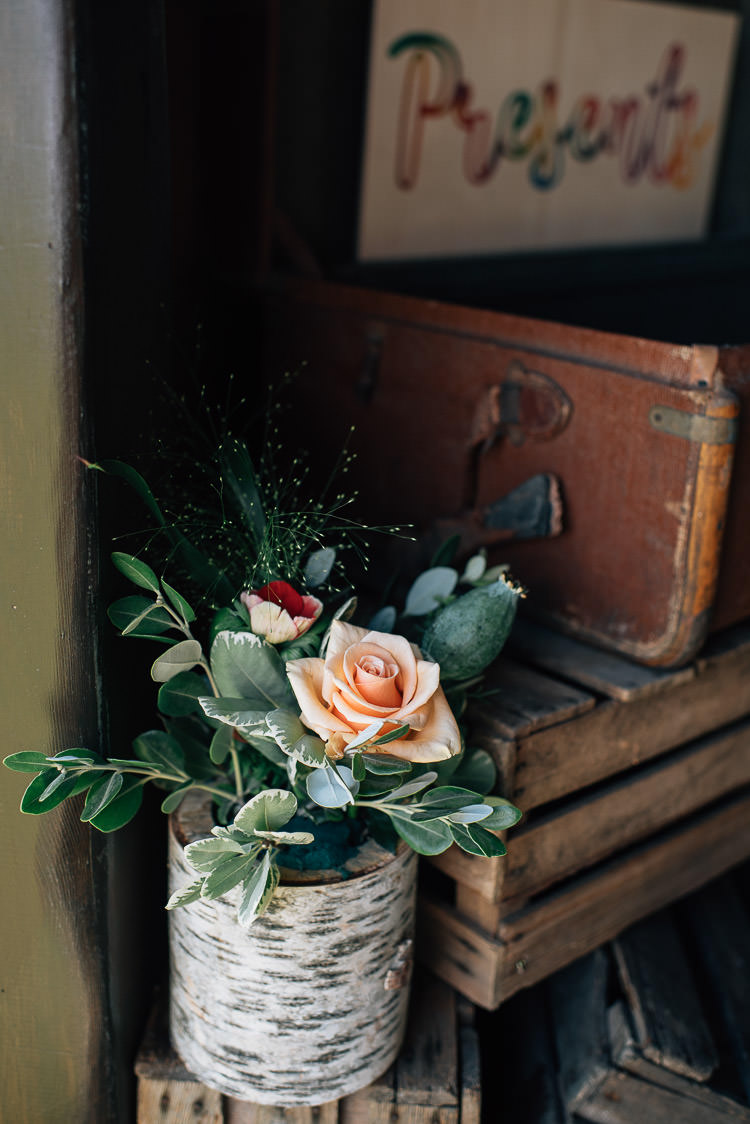 Log Bark Flowers Festival Bohemian Glamping Wedding https://theshannons.photography/