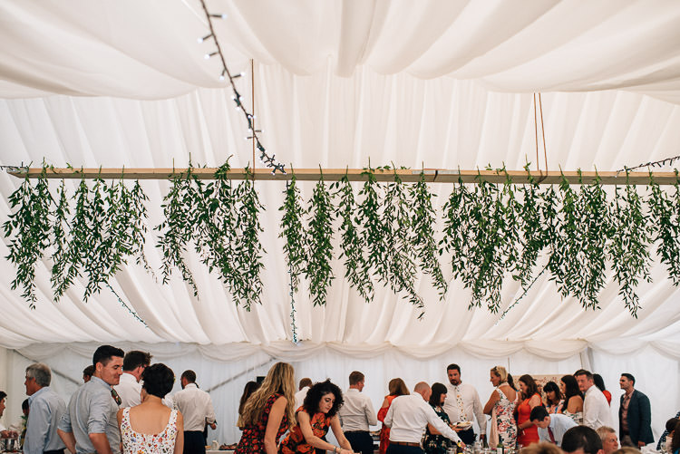 Greenery Foliage Marquee Hanging Decor Festival Bohemian Glamping Wedding https://theshannons.photography/