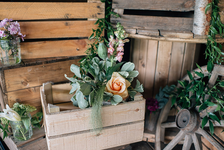 Wooden Box Flowers Festival Bohemian Glamping Wedding https://theshannons.photography/