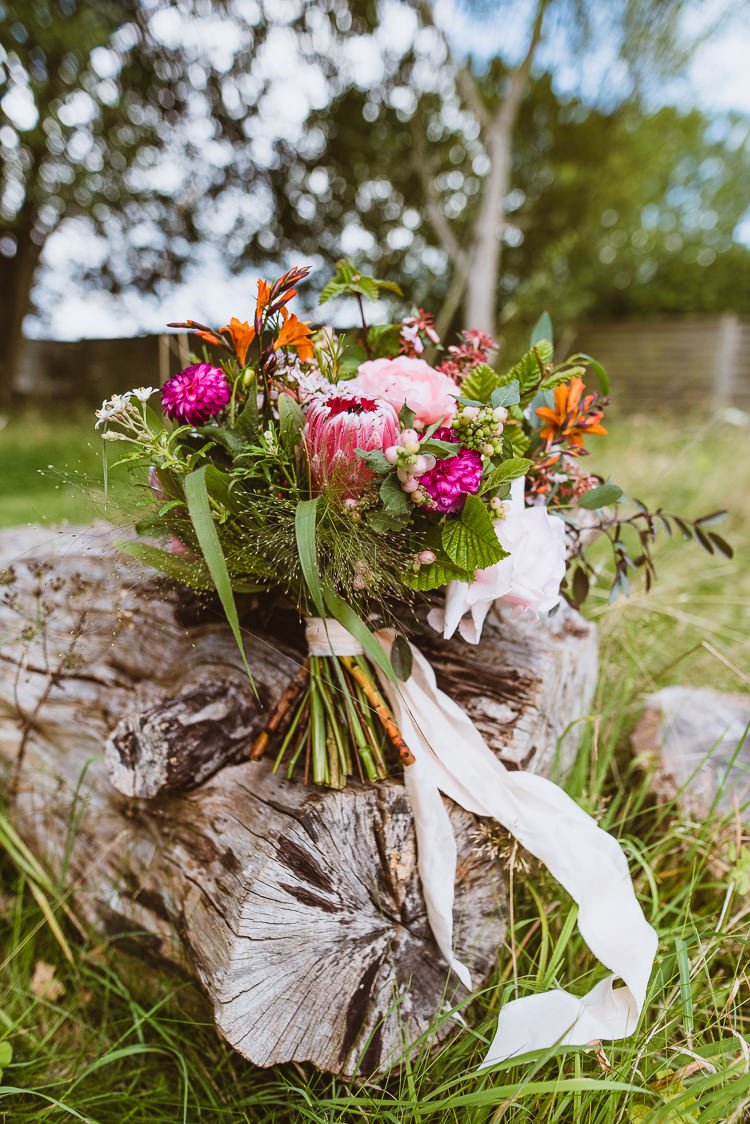 Bride Bridal Bouquet South African Flowers English Rose Greenery Colourful Creative Vintage Railway Wedding http://joemallenphotography.co.uk/