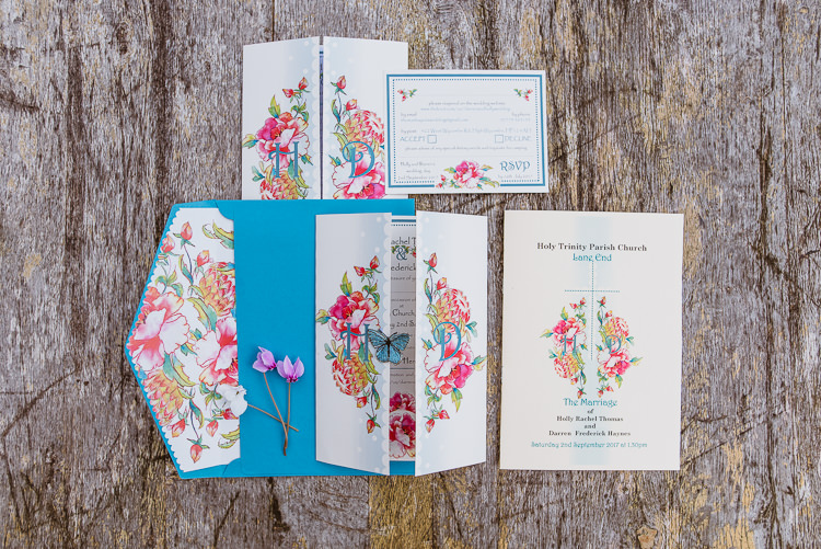 Stationery Floral Colourful Creative Vintage Railway Wedding http://joemallenphotography.co.uk/