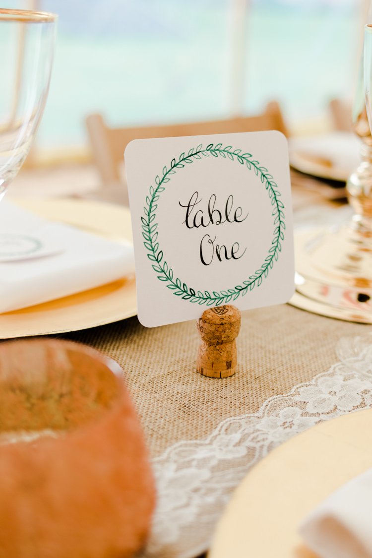 Botanical Wreath Table Name Stationery Outdoorsy Late Summer Marquee Wedding Ideas http://www.esmefletcher.com/