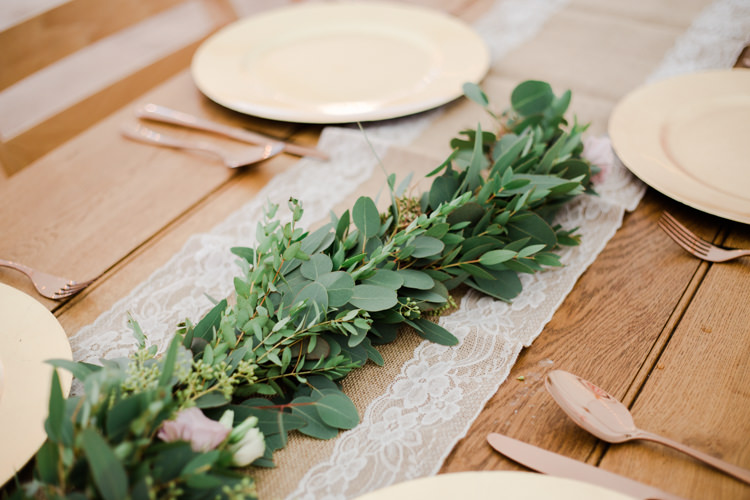 Greenery Foliage Table Runner Decor Swag Outdoorsy Late Summer Marquee Wedding Ideas http://www.esmefletcher.com/