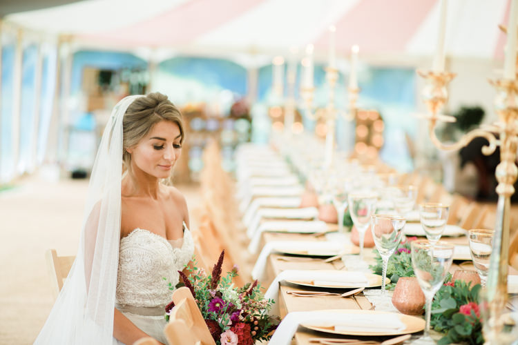 Red Gold Decor Tables Candelabras Outdoorsy Late Summer Marquee Wedding Ideas http://www.esmefletcher.com/