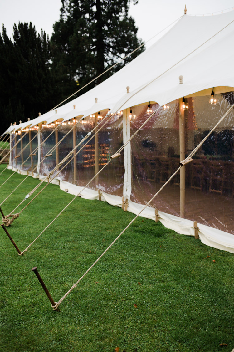 Pole Tent Clear Sides Festoon Lights Outdoorsy Late Summer Marquee Wedding Ideas http://www.esmefletcher.com/