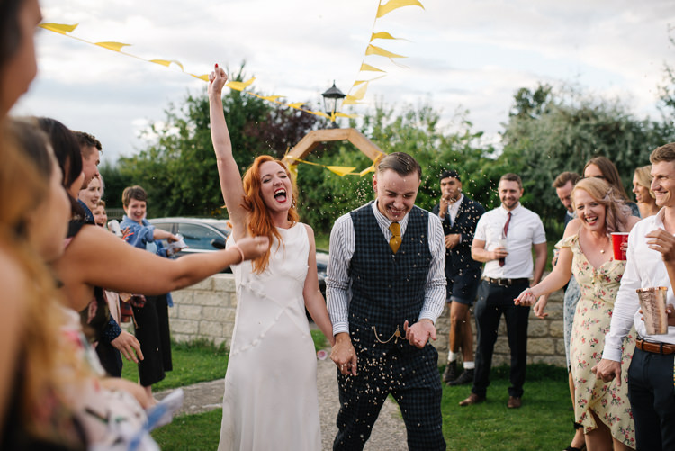 Groom Style Harris Tweed Three Piece Waistcoat Blue Mustard Bride Bridal Ghost Dress Gown Bias Silk Confetti Homemade Street Party Back Garden Wedding http://www.foxmoonphotography.com/