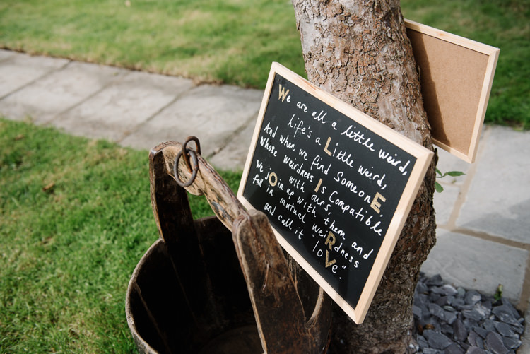 Blackboard Sign Welcome Homemade Street Party Back Garden Wedding http://www.foxmoonphotography.com/